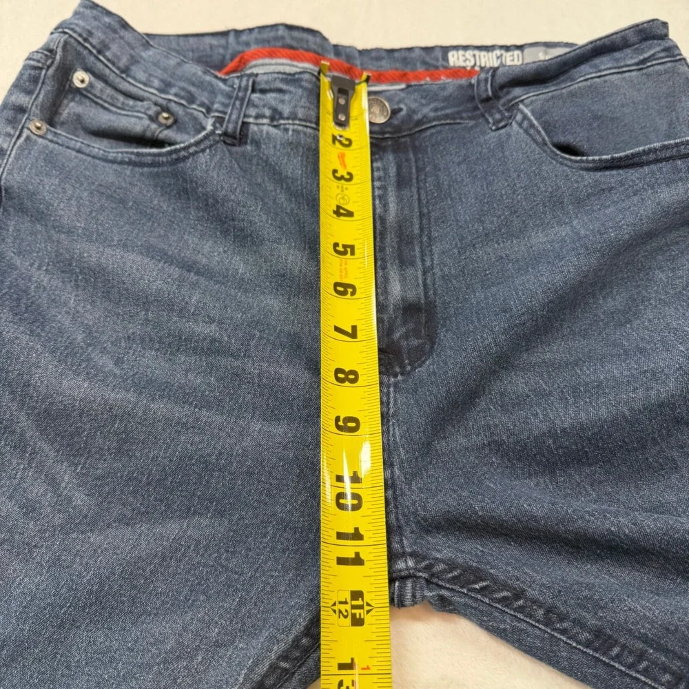 Restricted To All Slim Fit Jeans Mens 38x32 Blue Good Dark Wash Denim‎ Pants